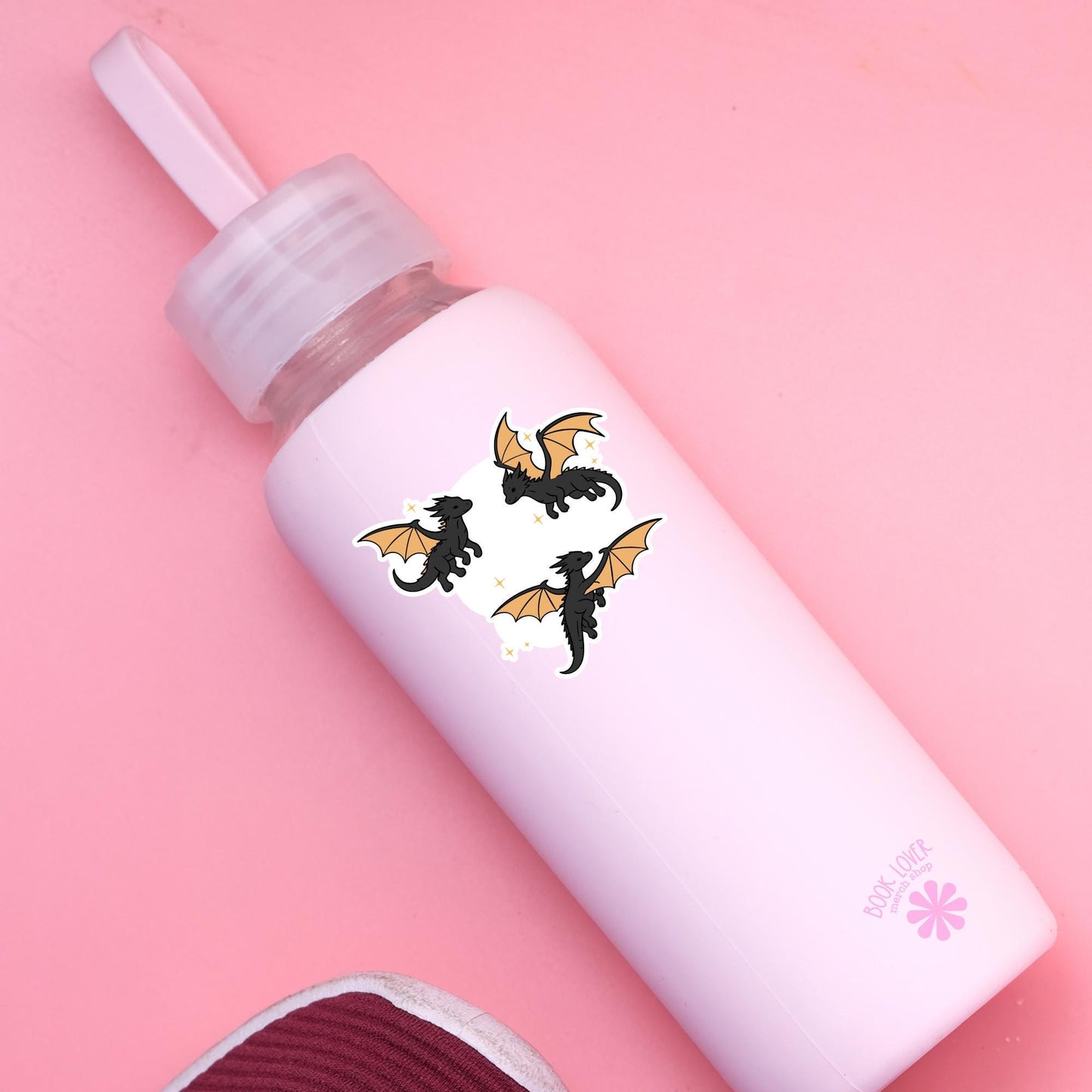 Black Dragons Bookish Babe Stickers / Bookish Stickers / Book Lover Gift / Bookish Merch / Kindle Sticker / Fantasy Reader / Reading Lover