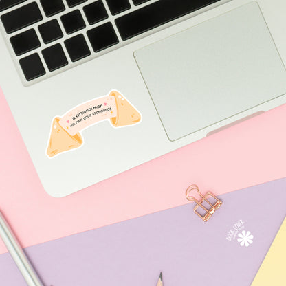 Fictional men ruin standards close-up – matte finish – book lover vinyl decal